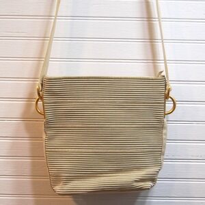 Americana By Sharif Crossbody bag Vintage Ivory & Gold-tone Metallic purse